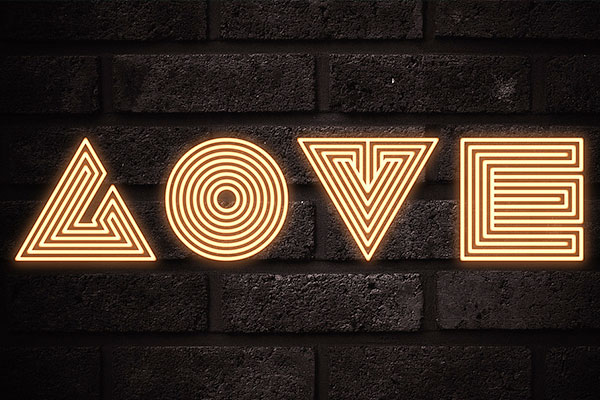 20283b83bc7d5efd2ec2c29f9eaa7366 庆科FS霓虹灯英文体