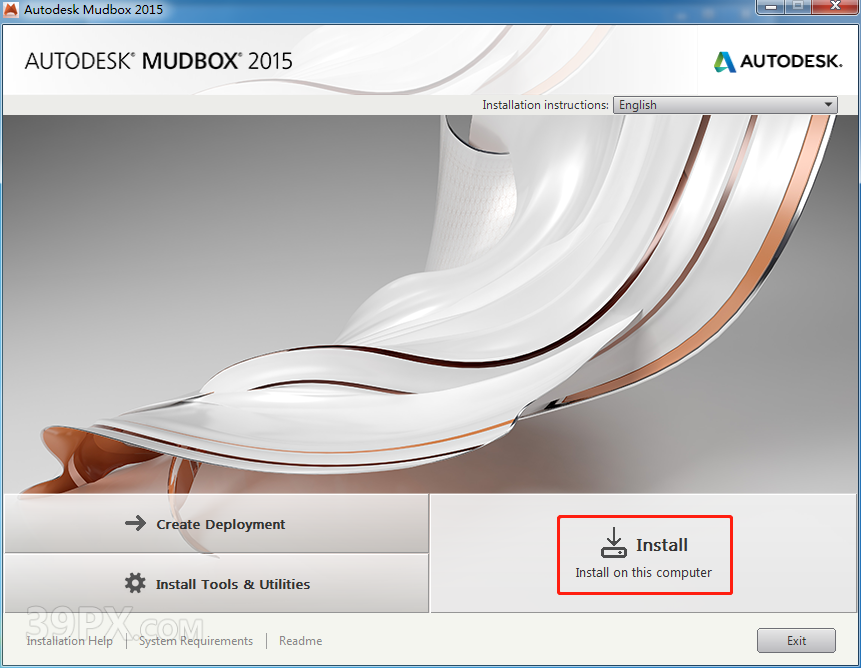 Mudbox 2015 中/英文破解版安装包下载与安装方法