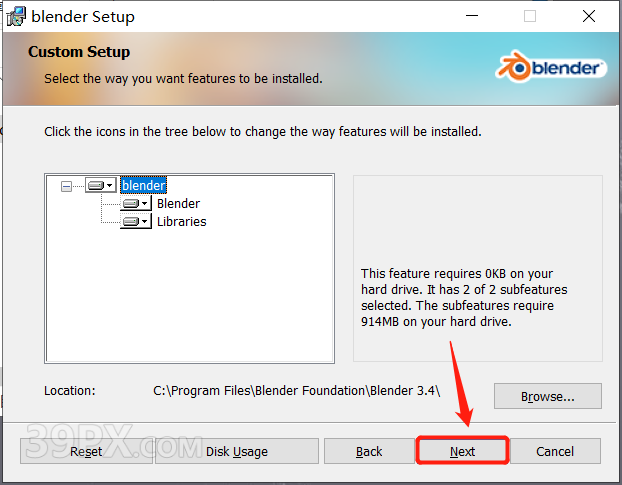 Blender 3.4 简体中文版安装包下载与安装方法