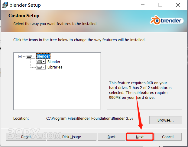 Blender 3.5 简体中文版安装包下载与安装方法