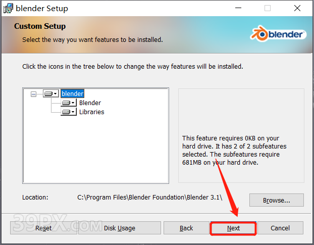 Blender 3.1 简体中文版安装包下载与安装方法