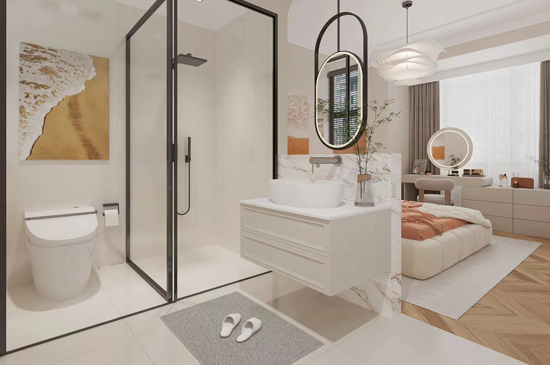 640-12 卫生间门对床怎么解决?