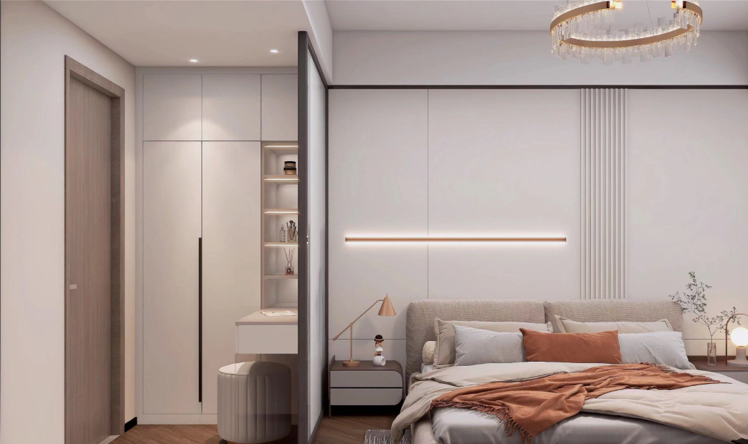 640-5 卫生间门对床怎么解决?