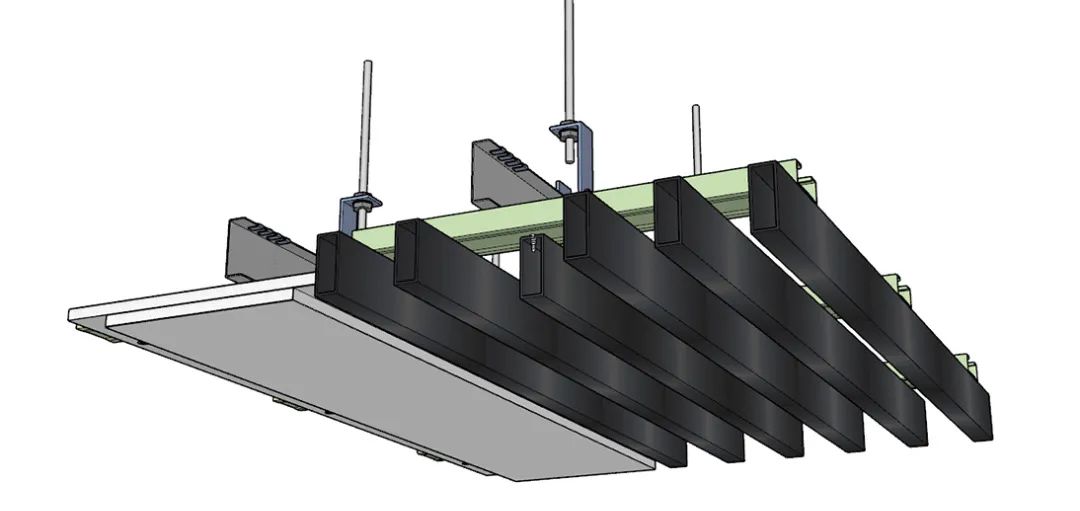 石膏板与格栅天花平接，该怎么收口？