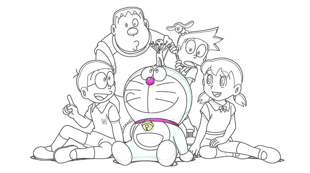 PS卡通动漫图片转线稿动作插件/一键转线稿效果/支持WINMAC