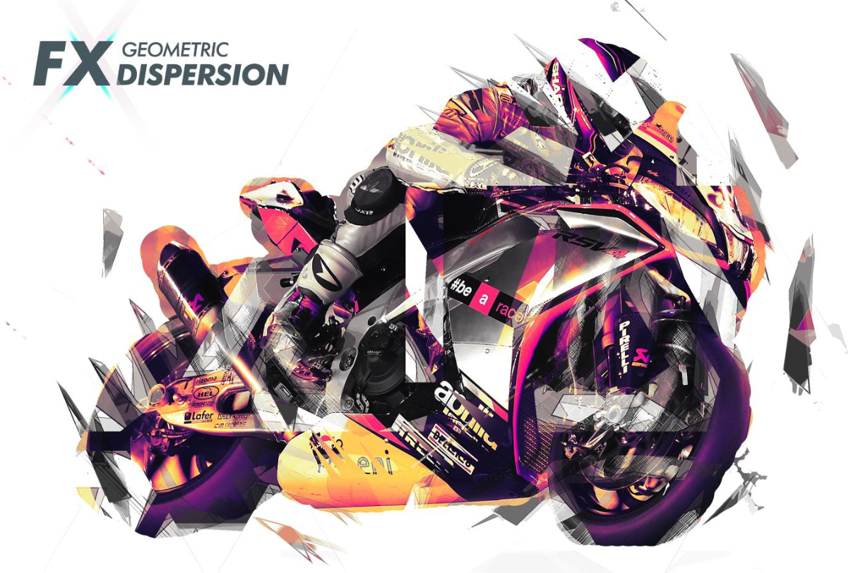 54053e032915540e557486ec2ae7a483 PS插件|炫酷几何图形发散效果 Geometric Dispersion FX