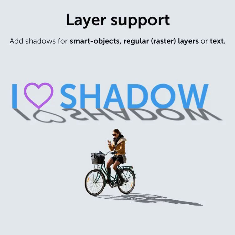 PS一键倒影投影制作Shadow1.0插件逼真影子自然长阴影效果滤镜Win/Mac