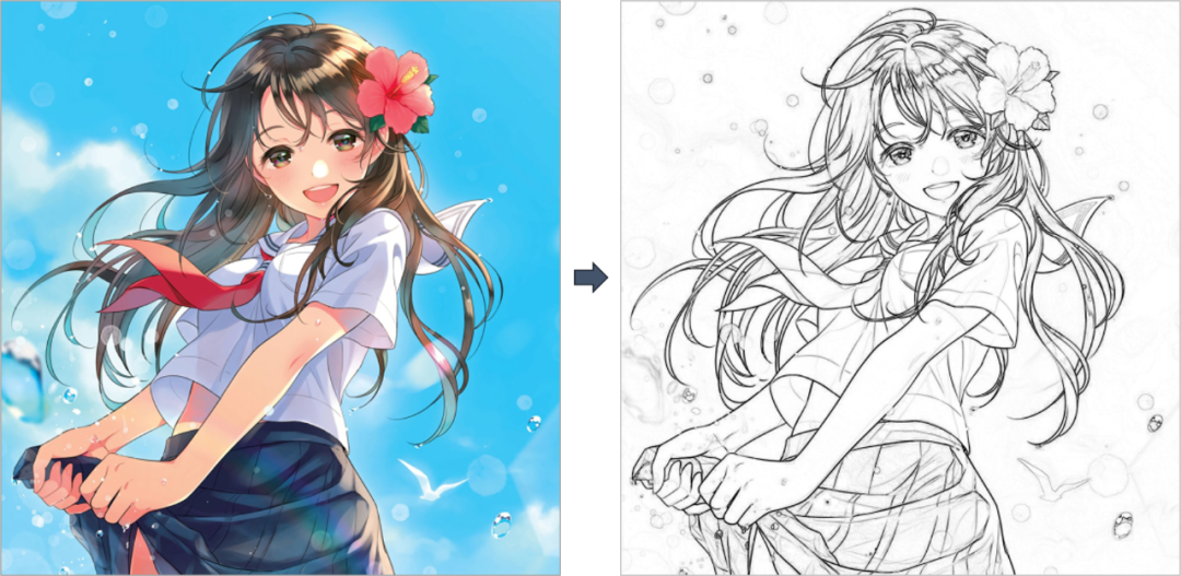 使用PS将图片轻松变线稿