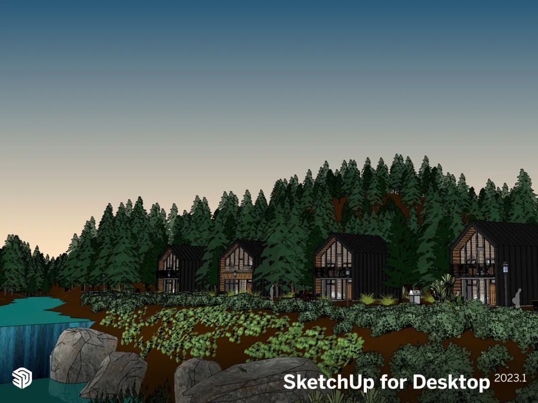 640-33 SketchUp Pro 2023.1发布,三维捕捉对齐更便利