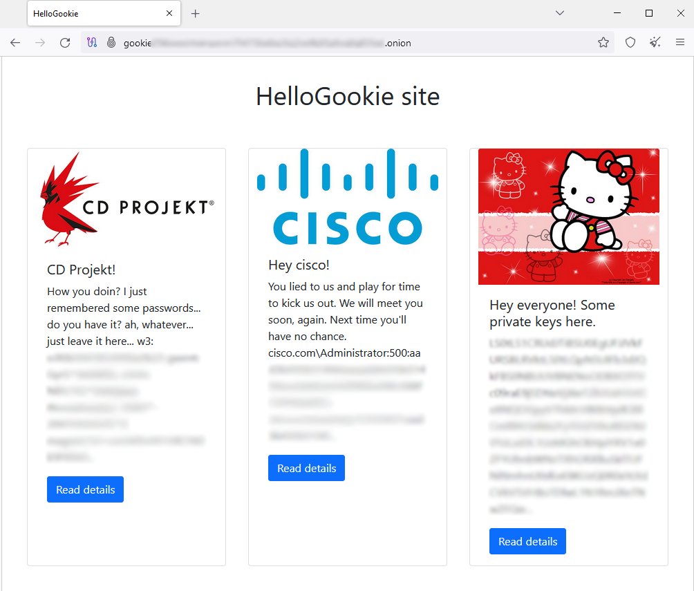 640-4 HelloKitty 勒索软件更名,发布 CD Projekt 和思科数据