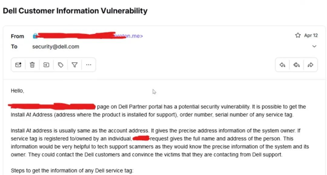 640-12 Dell API 被滥用,黑客窃取 4900 万条客户记录