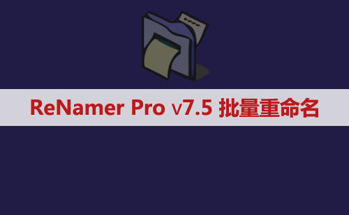 ReNamer Pro v7.5 文件重命名 文件批量改名 免费版