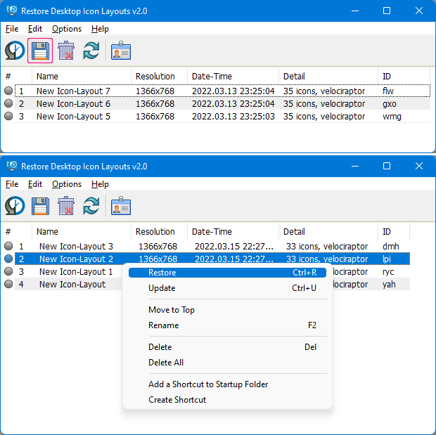 a0476cd3ed682064b71363dd336e35e2 ReIcon v2.0(恢复桌面图标布局)