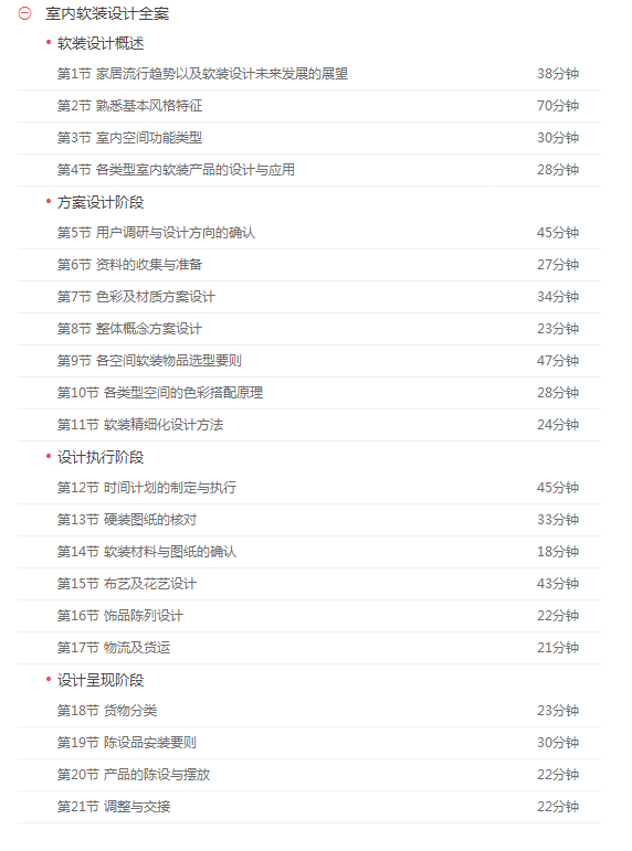 室内色彩软装搭配摆场选材设计视频教程软装设计师入门全案课程