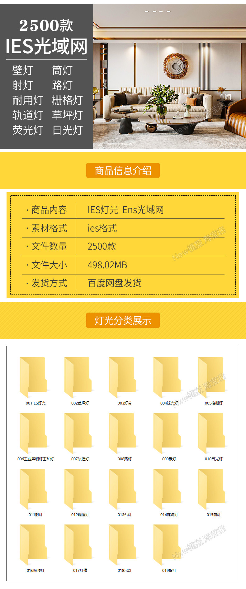 IES灯光enscape光域网插件文件筒灯射灯壁灯室内ens草图大师素材