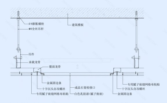 成品检修口天花节点图