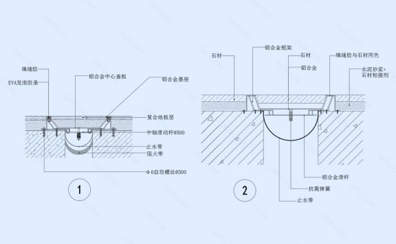地面伸缩缝节点图