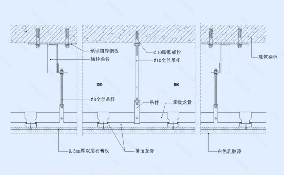 反支撑工艺天花节点图二