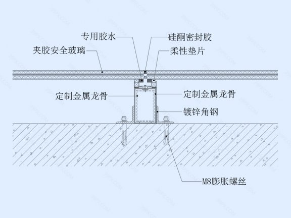 玻璃地坪节点图