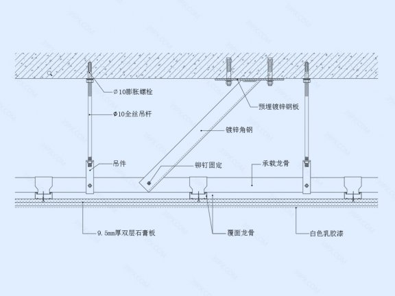 反支撑工艺天花节点图一