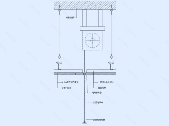 可升降挡烟垂壁天花节点图