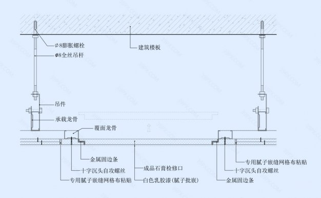 成品检修口天花节点图