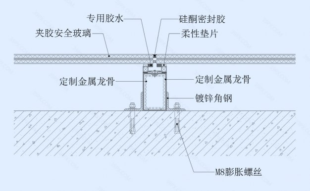 玻璃地坪节点图