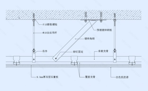 反支撑工艺天花节点图一