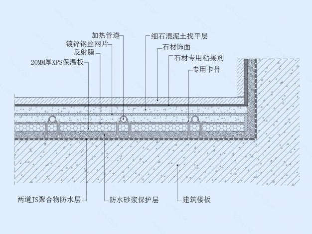 地暖地坪节点图